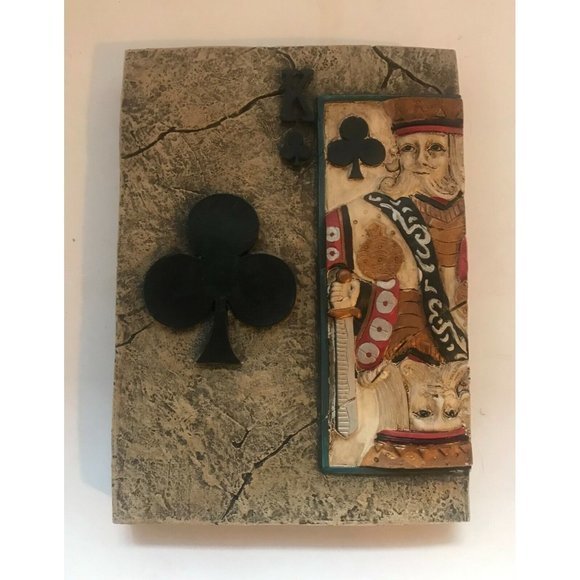 2004 Orion’s Ceramic Wall Art Poker Playing Cards Man Cave Club Spade Heart Ace - Picture 5 of 7